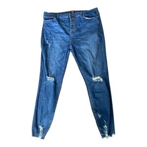 Simple Society Blue Distressed Juniors Jeans